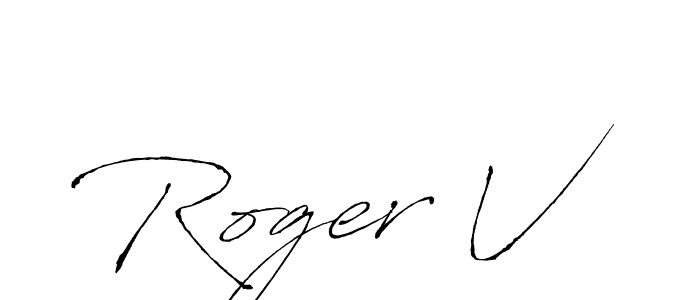 It looks lik you need a new signature style for name Roger V. Design unique handwritten (Antro_Vectra) signature with our free signature maker in just a few clicks. Roger V signature style 6 images and pictures png
