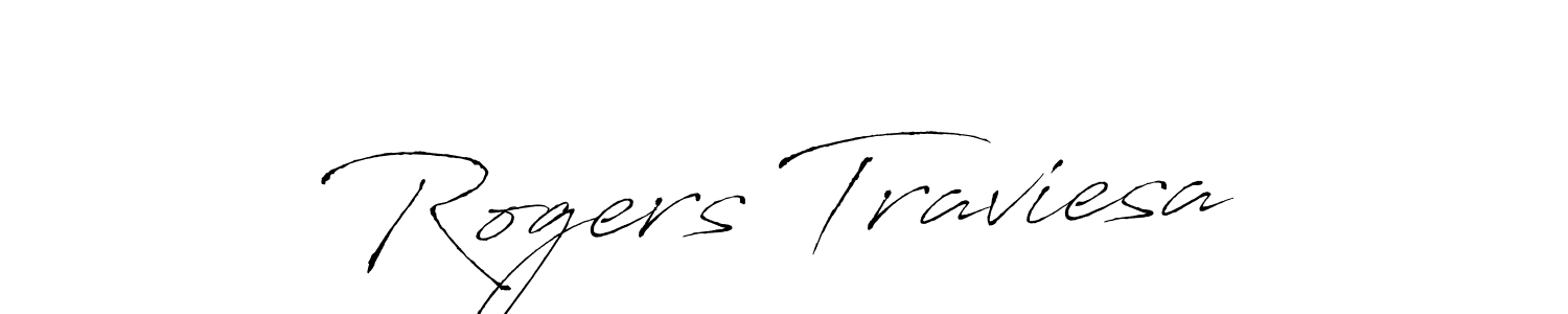 The best way (Antro_Vectra) to make a short signature is to pick only two or three words in your name. The name Rogers Traviesa include a total of six letters. For converting this name. Rogers Traviesa signature style 6 images and pictures png