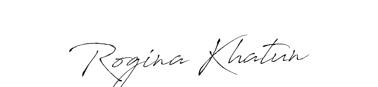 Create a beautiful signature design for name Rogina Khatun. With this signature (Antro_Vectra) fonts, you can make a handwritten signature for free. Rogina Khatun signature style 6 images and pictures png