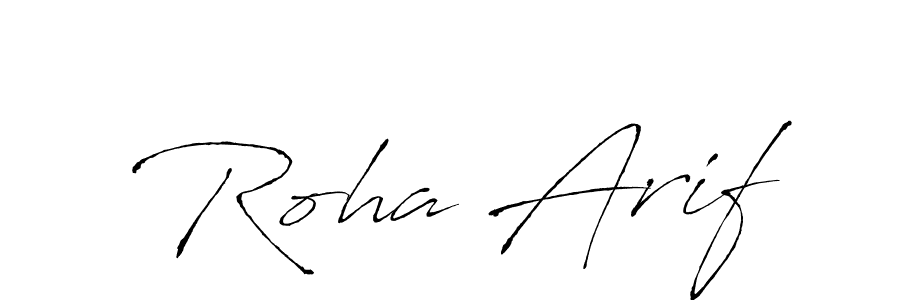 Roha Arif stylish signature style. Best Handwritten Sign (Antro_Vectra) for my name. Handwritten Signature Collection Ideas for my name Roha Arif. Roha Arif signature style 6 images and pictures png