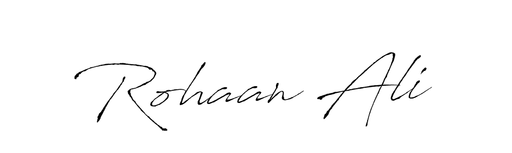Design your own signature with our free online signature maker. With this signature software, you can create a handwritten (Antro_Vectra) signature for name Rohaan Ali. Rohaan Ali signature style 6 images and pictures png
