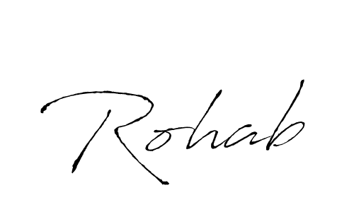 Design your own signature with our free online signature maker. With this signature software, you can create a handwritten (Antro_Vectra) signature for name Rohab. Rohab signature style 6 images and pictures png