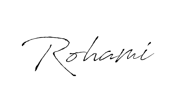 Similarly Antro_Vectra is the best handwritten signature design. Signature creator online .You can use it as an online autograph creator for name Rohami. Rohami signature style 6 images and pictures png