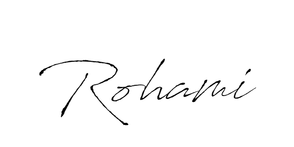 Similarly Antro_Vectra is the best handwritten signature design. Signature creator online .You can use it as an online autograph creator for name Rohami. Rohami signature style 6 images and pictures png