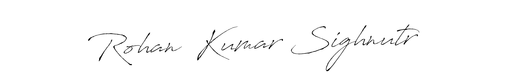 Use a signature maker to create a handwritten signature online. With this signature software, you can design (Antro_Vectra) your own signature for name Rohan  Kumar Sighnutr. Rohan  Kumar Sighnutr signature style 6 images and pictures png