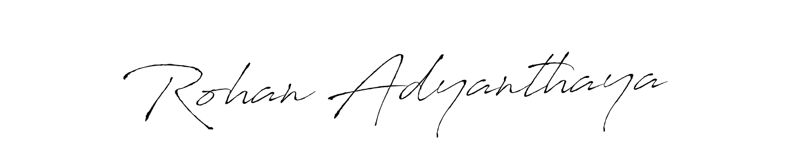 Create a beautiful signature design for name Rohan Adyanthaya. With this signature (Antro_Vectra) fonts, you can make a handwritten signature for free. Rohan Adyanthaya signature style 6 images and pictures png