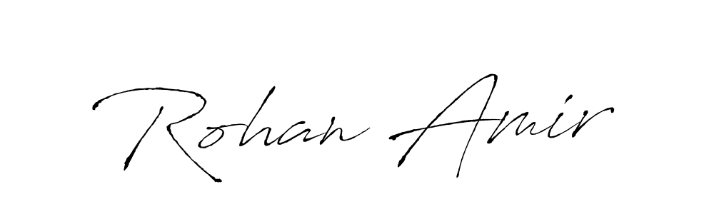 The best way (Antro_Vectra) to make a short signature is to pick only two or three words in your name. The name Rohan Amir include a total of six letters. For converting this name. Rohan Amir signature style 6 images and pictures png
