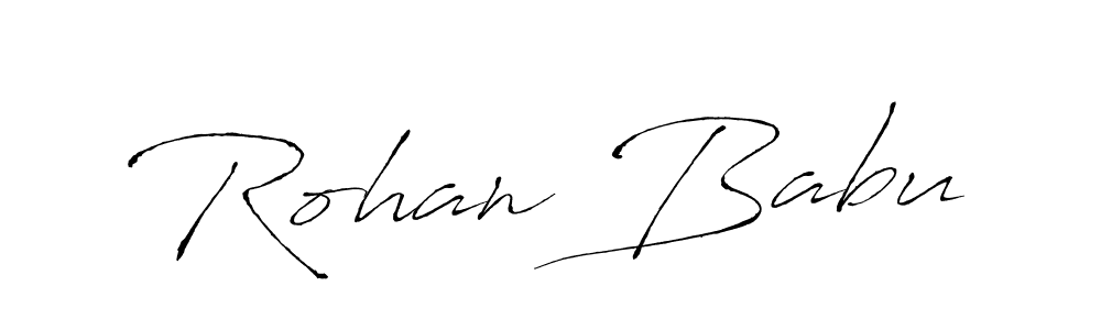 Also we have Rohan Babu name is the best signature style. Create professional handwritten signature collection using Antro_Vectra autograph style. Rohan Babu signature style 6 images and pictures png