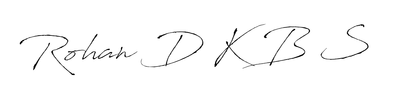 Antro_Vectra is a professional signature style that is perfect for those who want to add a touch of class to their signature. It is also a great choice for those who want to make their signature more unique. Get Rohan D K B S name to fancy signature for free. Rohan D K B S signature style 6 images and pictures png