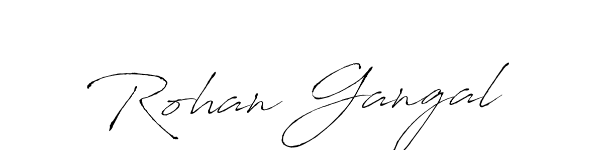 Antro_Vectra is a professional signature style that is perfect for those who want to add a touch of class to their signature. It is also a great choice for those who want to make their signature more unique. Get Rohan Gangal name to fancy signature for free. Rohan Gangal signature style 6 images and pictures png