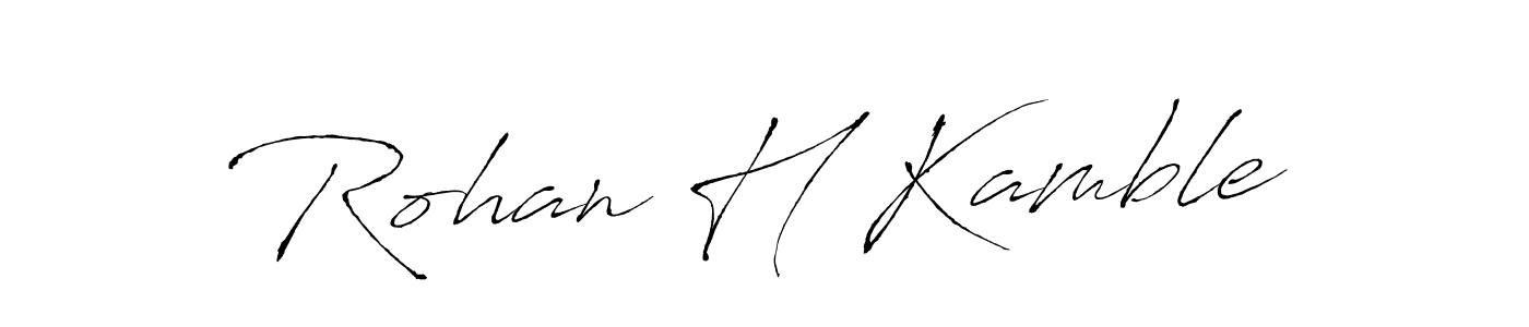 This is the best signature style for the Rohan H Kamble name. Also you like these signature font (Antro_Vectra). Mix name signature. Rohan H Kamble signature style 6 images and pictures png