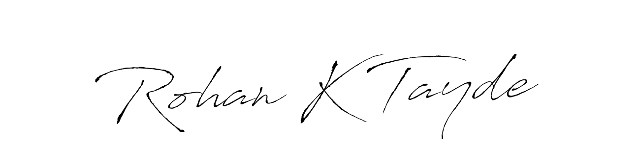 Also You can easily find your signature by using the search form. We will create Rohan K Tayde name handwritten signature images for you free of cost using Antro_Vectra sign style. Rohan K Tayde signature style 6 images and pictures png