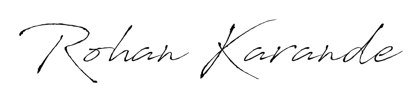 How to make Rohan Karande name signature. Use Antro_Vectra style for creating short signs online. This is the latest handwritten sign. Rohan Karande signature style 6 images and pictures png