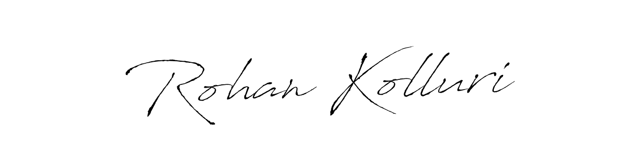 Design your own signature with our free online signature maker. With this signature software, you can create a handwritten (Antro_Vectra) signature for name Rohan Kolluri. Rohan Kolluri signature style 6 images and pictures png