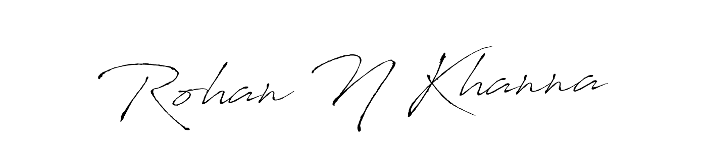 How to make Rohan N Khanna signature? Antro_Vectra is a professional autograph style. Create handwritten signature for Rohan N Khanna name. Rohan N Khanna signature style 6 images and pictures png