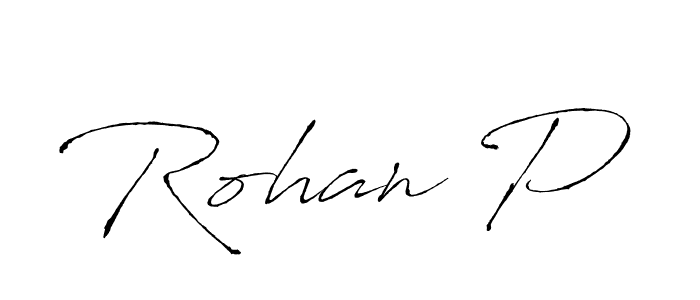 Also we have Rohan P name is the best signature style. Create professional handwritten signature collection using Antro_Vectra autograph style. Rohan P signature style 6 images and pictures png