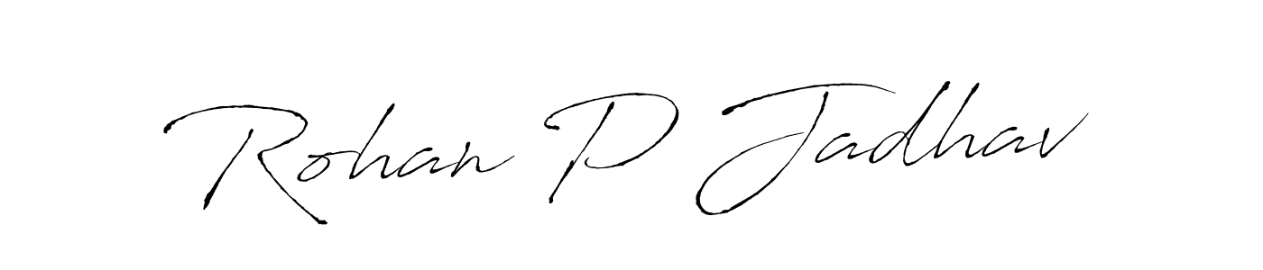 Rohan P Jadhav stylish signature style. Best Handwritten Sign (Antro_Vectra) for my name. Handwritten Signature Collection Ideas for my name Rohan P Jadhav. Rohan P Jadhav signature style 6 images and pictures png