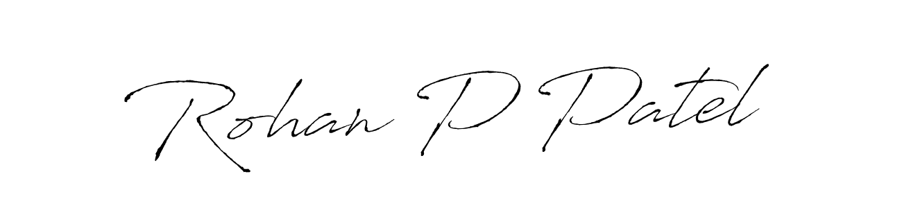 Rohan P Patel stylish signature style. Best Handwritten Sign (Antro_Vectra) for my name. Handwritten Signature Collection Ideas for my name Rohan P Patel. Rohan P Patel signature style 6 images and pictures png