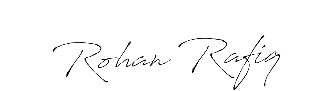 Design your own signature with our free online signature maker. With this signature software, you can create a handwritten (Antro_Vectra) signature for name Rohan Rafiq. Rohan Rafiq signature style 6 images and pictures png