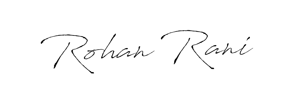 Antro_Vectra is a professional signature style that is perfect for those who want to add a touch of class to their signature. It is also a great choice for those who want to make their signature more unique. Get Rohan Rani name to fancy signature for free. Rohan Rani signature style 6 images and pictures png