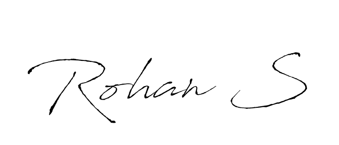 How to make Rohan S name signature. Use Antro_Vectra style for creating short signs online. This is the latest handwritten sign. Rohan S signature style 6 images and pictures png