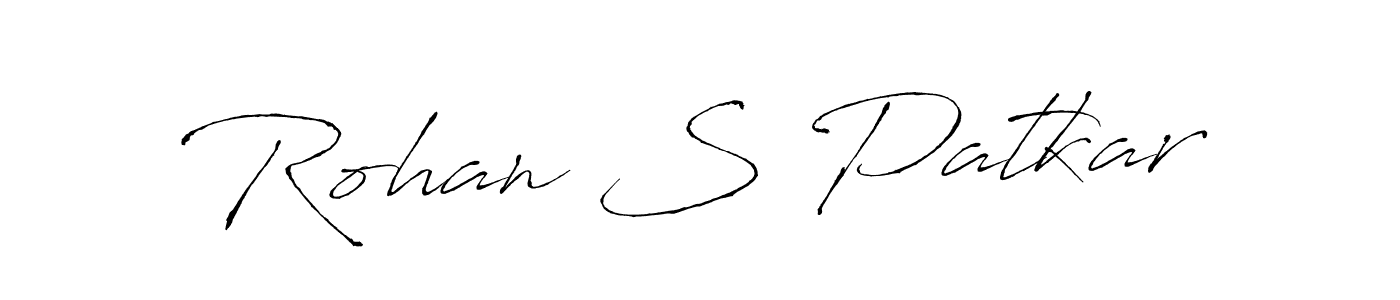 Make a beautiful signature design for name Rohan S Patkar. With this signature (Antro_Vectra) style, you can create a handwritten signature for free. Rohan S Patkar signature style 6 images and pictures png