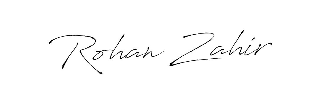 Design your own signature with our free online signature maker. With this signature software, you can create a handwritten (Antro_Vectra) signature for name Rohan Zahir. Rohan Zahir signature style 6 images and pictures png