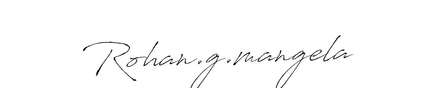 Make a beautiful signature design for name Rohan.g.mangela. With this signature (Antro_Vectra) style, you can create a handwritten signature for free. Rohan.g.mangela signature style 6 images and pictures png