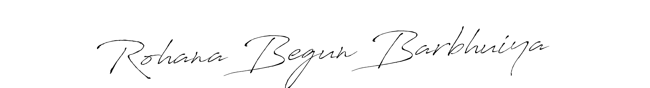 Create a beautiful signature design for name Rohana Begun Barbhuiya. With this signature (Antro_Vectra) fonts, you can make a handwritten signature for free. Rohana Begun Barbhuiya signature style 6 images and pictures png