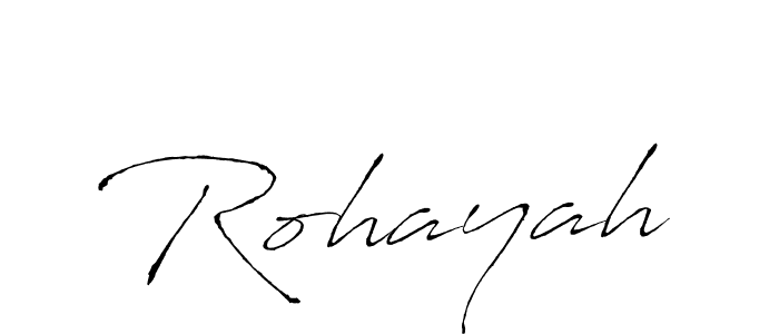 Design your own signature with our free online signature maker. With this signature software, you can create a handwritten (Antro_Vectra) signature for name Rohayah. Rohayah signature style 6 images and pictures png