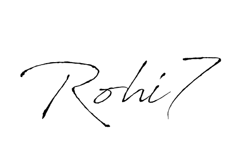 How to make Rohi7 signature? Antro_Vectra is a professional autograph style. Create handwritten signature for Rohi7 name. Rohi7 signature style 6 images and pictures png