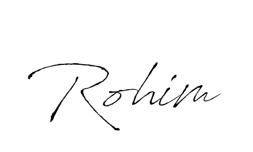 Use a signature maker to create a handwritten signature online. With this signature software, you can design (Antro_Vectra) your own signature for name Rohim. Rohim signature style 6 images and pictures png
