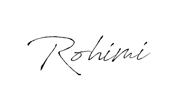 Create a beautiful signature design for name Rohimi. With this signature (Antro_Vectra) fonts, you can make a handwritten signature for free. Rohimi signature style 6 images and pictures png