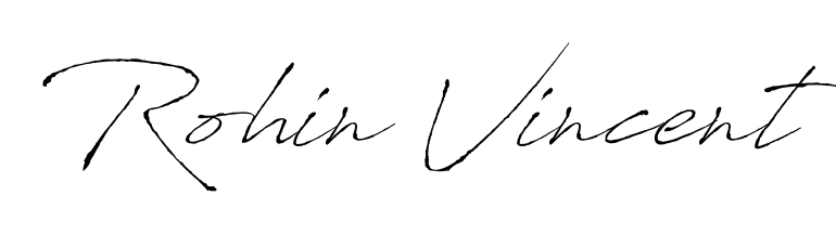 Generate high-definition signature styles for Rohin Vincent. The Antro_Vectra typeface ensures crisp legibility and sophisticated design. Rohin Vincent signature style 6 images and pictures png