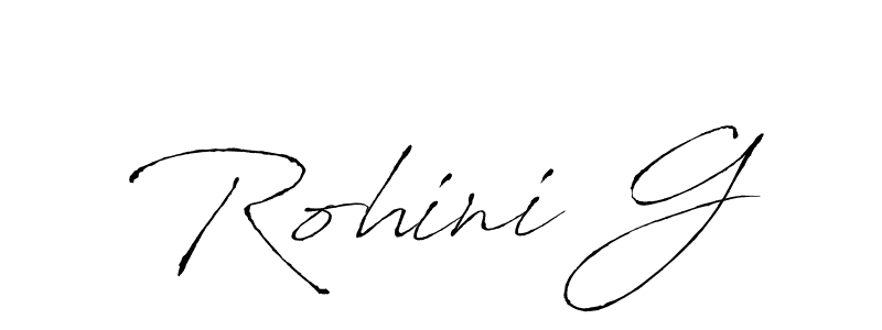 It looks lik you need a new signature style for name Rohini G. Design unique handwritten (Antro_Vectra) signature with our free signature maker in just a few clicks. Rohini G signature style 6 images and pictures png