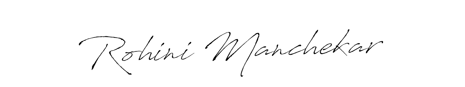 Make a beautiful signature design for name Rohini Manchekar. With this signature (Antro_Vectra) style, you can create a handwritten signature for free. Rohini Manchekar signature style 6 images and pictures png