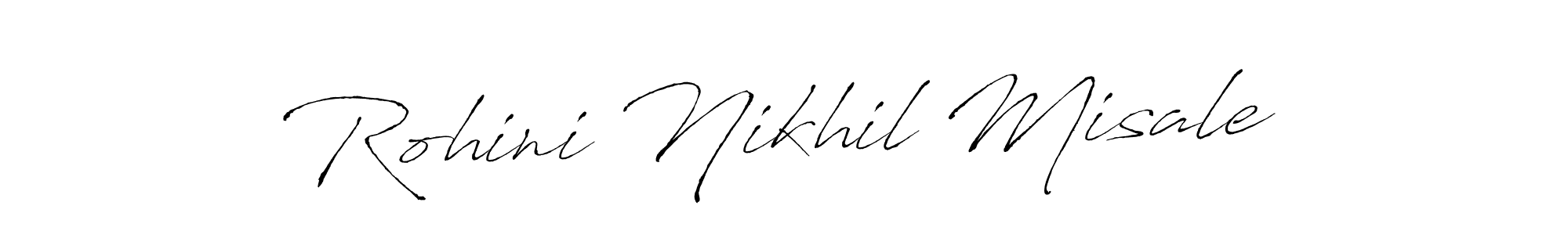 You should practise on your own different ways (Antro_Vectra) to write your name (Rohini Nikhil Misale) in signature. don't let someone else do it for you. Rohini Nikhil Misale signature style 6 images and pictures png