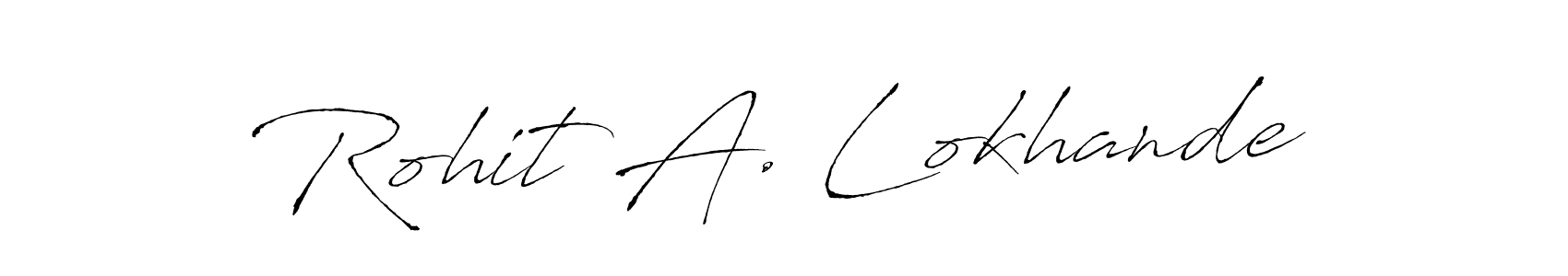 Rohit A. Lokhande stylish signature style. Best Handwritten Sign (Antro_Vectra) for my name. Handwritten Signature Collection Ideas for my name Rohit A. Lokhande. Rohit A. Lokhande signature style 6 images and pictures png