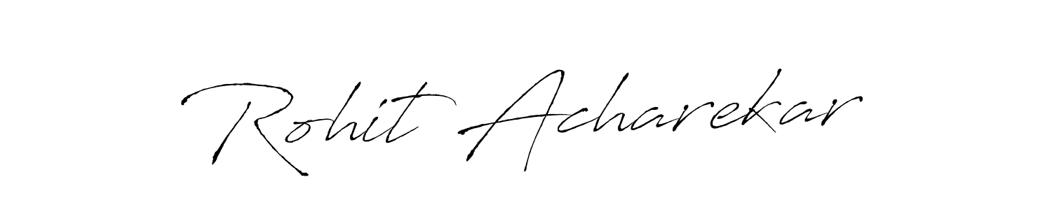 How to make Rohit Acharekar signature? Antro_Vectra is a professional autograph style. Create handwritten signature for Rohit Acharekar name. Rohit Acharekar signature style 6 images and pictures png