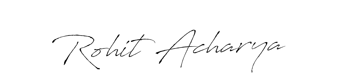 You can use this online signature creator to create a handwritten signature for the name Rohit Acharya. This is the best online autograph maker. Rohit Acharya signature style 6 images and pictures png