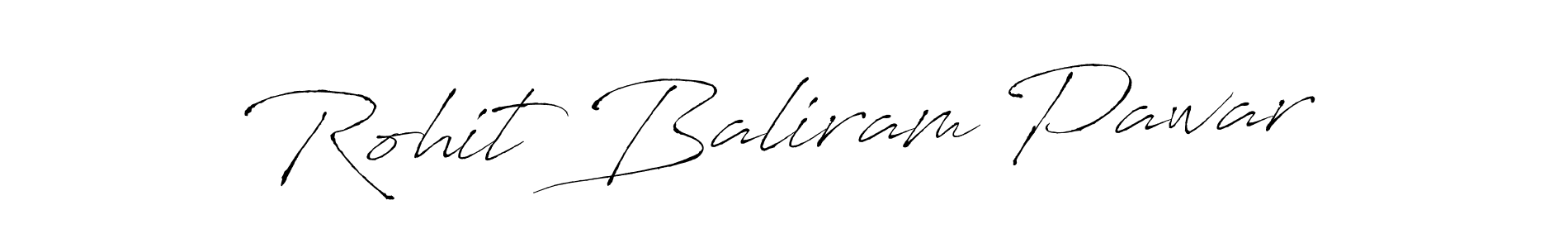 How to make Rohit Baliram Pawar name signature. Use Antro_Vectra style for creating short signs online. This is the latest handwritten sign. Rohit Baliram Pawar signature style 6 images and pictures png