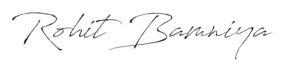 A timeless handwritten aesthetic for Rohit Bamniya. The Antro_Vectra font gives your signature a handcrafted feel with natural curves. Rohit Bamniya signature style 6 images and pictures png