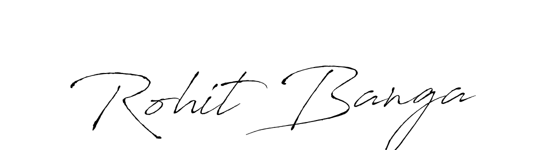 Design your own signature with our free online signature maker. With this signature software, you can create a handwritten (Antro_Vectra) signature for name Rohit Banga. Rohit Banga signature style 6 images and pictures png