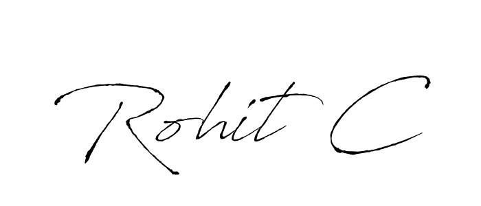 Rohit C stylish signature style. Best Handwritten Sign (Antro_Vectra) for my name. Handwritten Signature Collection Ideas for my name Rohit C. Rohit C signature style 6 images and pictures png