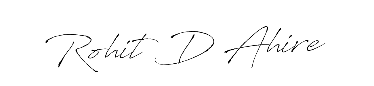 Antro_Vectra is a professional signature style that is perfect for those who want to add a touch of class to their signature. It is also a great choice for those who want to make their signature more unique. Get Rohit D Ahire name to fancy signature for free. Rohit D Ahire signature style 6 images and pictures png