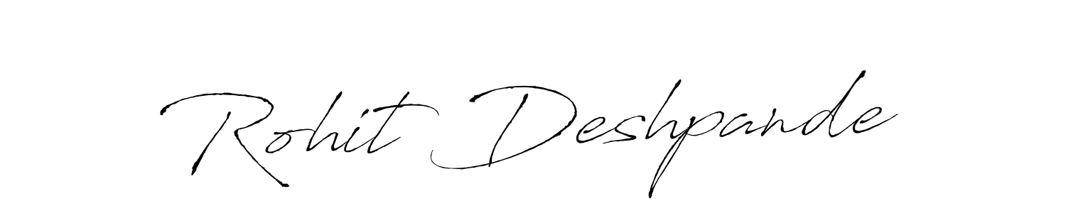 Rohit Deshpande stylish signature style. Best Handwritten Sign (Antro_Vectra) for my name. Handwritten Signature Collection Ideas for my name Rohit Deshpande. Rohit Deshpande signature style 6 images and pictures png