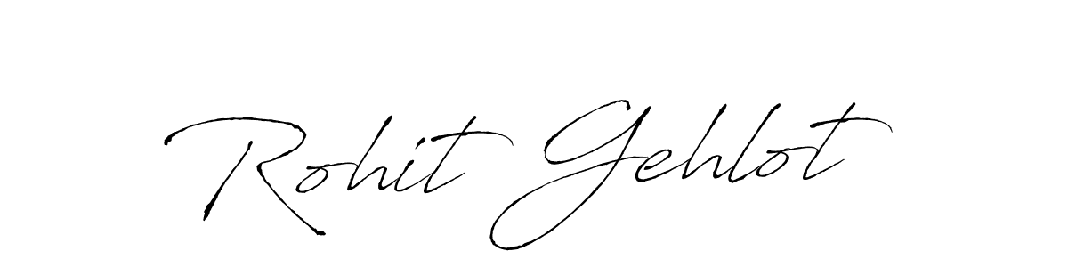 How to make Rohit Gehlot name signature. Use Antro_Vectra style for creating short signs online. This is the latest handwritten sign. Rohit Gehlot signature style 6 images and pictures png