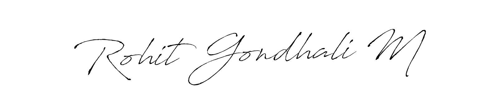 Design your own signature with our free online signature maker. With this signature software, you can create a handwritten (Antro_Vectra) signature for name Rohit Gondhali M. Rohit Gondhali M signature style 6 images and pictures png