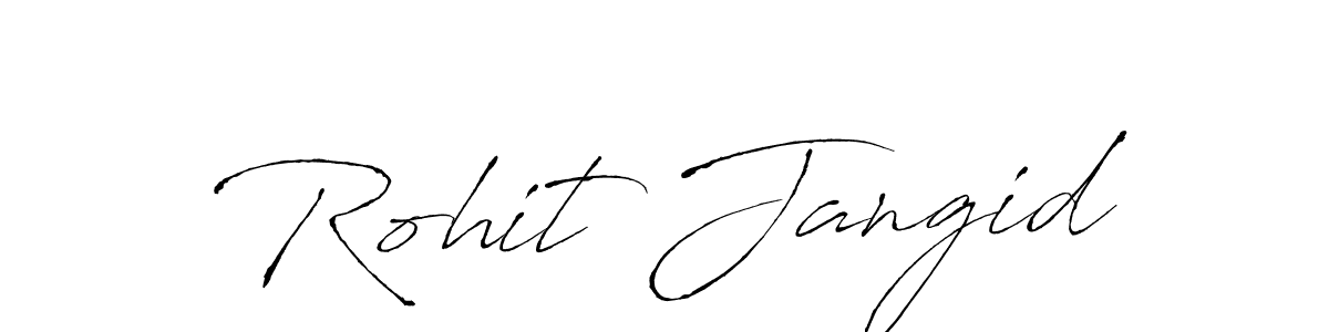 Create a beautiful signature design for name Rohit Jangid. With this signature (Antro_Vectra) fonts, you can make a handwritten signature for free. Rohit Jangid signature style 6 images and pictures png