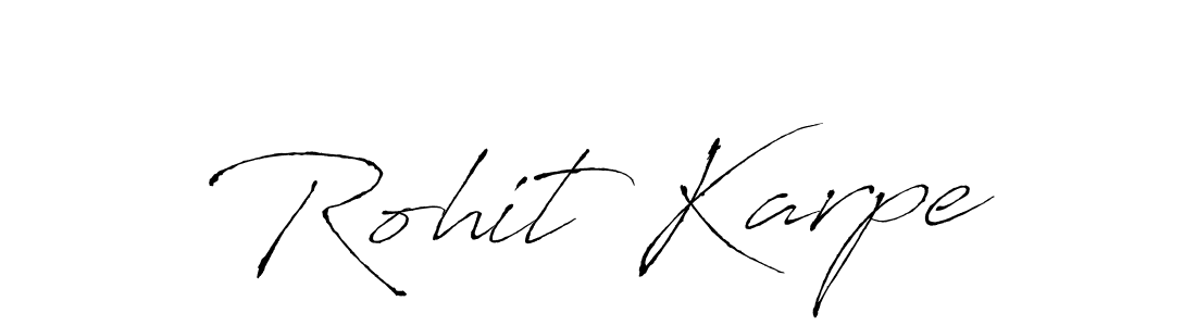 It looks lik you need a new signature style for name Rohit Karpe. Design unique handwritten (Antro_Vectra) signature with our free signature maker in just a few clicks. Rohit Karpe signature style 6 images and pictures png